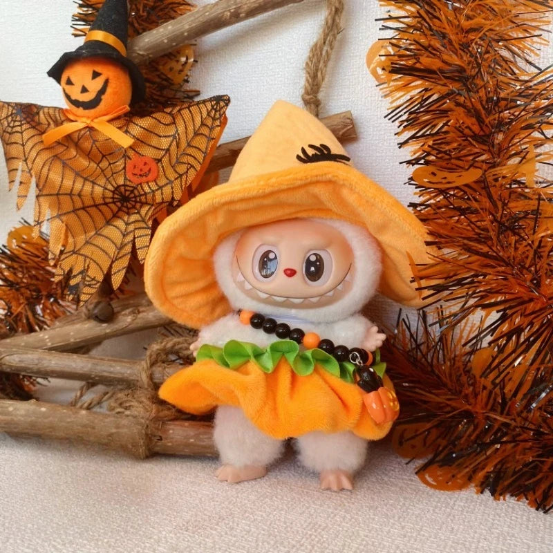 Labubu Halloween Öltözet  / 17 cm-es Labubu számára (Labubu plüssfigurát nem tartalmaz)