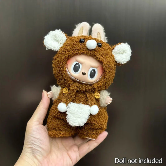 Öltözet kapucnis barna / 17 cm-es Labubu számára (Labubu plüssfigurát nem tartalmaz)